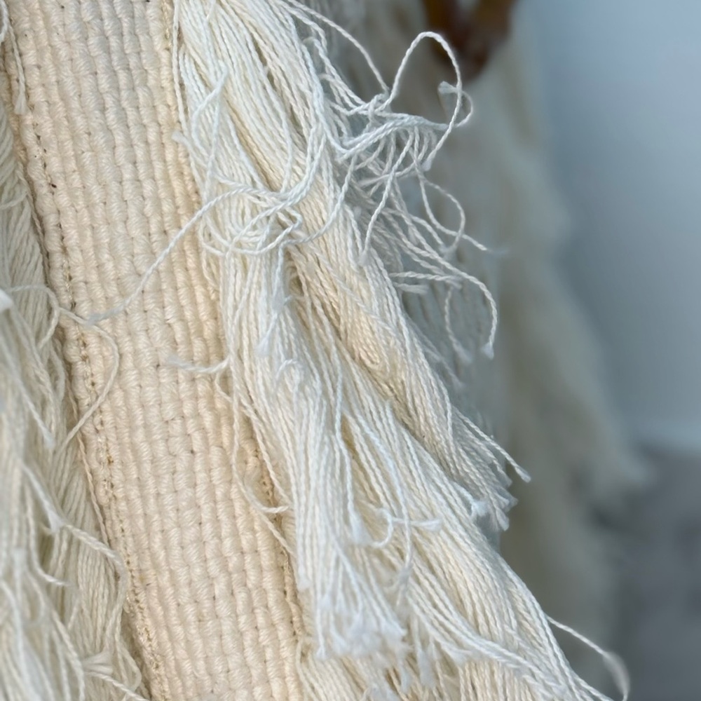 Fringe Totebag with Bamboo Handles Canvas - Picture 6 of 6